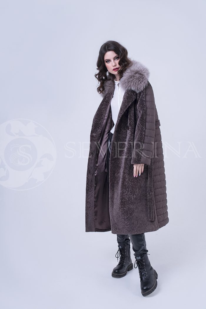 doletskiy 2093 700x1050 - пальто комбинированное с мехом овчины и песца