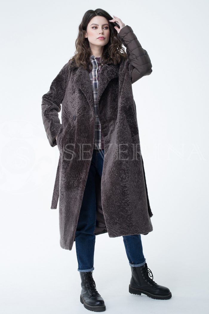lev301068 700x1050 - пальто комбинированное с мехом овчины и песца