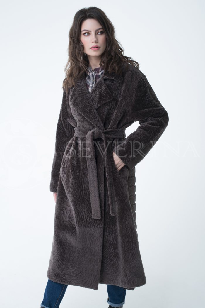 lev301606 700x1050 - пальто комбинированное с мехом овчины и песца