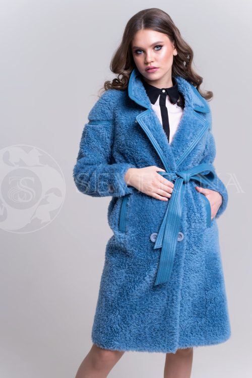 palto jekomeh goluboe2 500x750 - пальто из овечьей шерсти с кожаной отделкой
