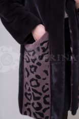 shuba norka t.kor lepard karmany 1 1 155x233 - Шуба из меха норки коричневого цвета с леопардовыми карманами Н-070