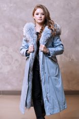 golubaja lisa 3 155x233 - куртка-парка с отделкой мехом лисы