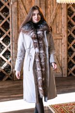 seraja lisa 4 155x233 - куртка-парка с отделкой мехом лисы