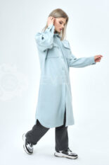 palto rubashka golubaja 2 155x233 - Пальто-рубашка из мягкой ткани голубого цвета  ЯВ-065