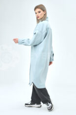 palto rubashka golubaja 3 155x233 - Пальто-рубашка из мягкой ткани голубого цвета  ЯВ-065