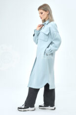 palto rubashka golubaja 5 155x233 - Пальто-рубашка из мягкой ткани голубого цвета  ЯВ-065