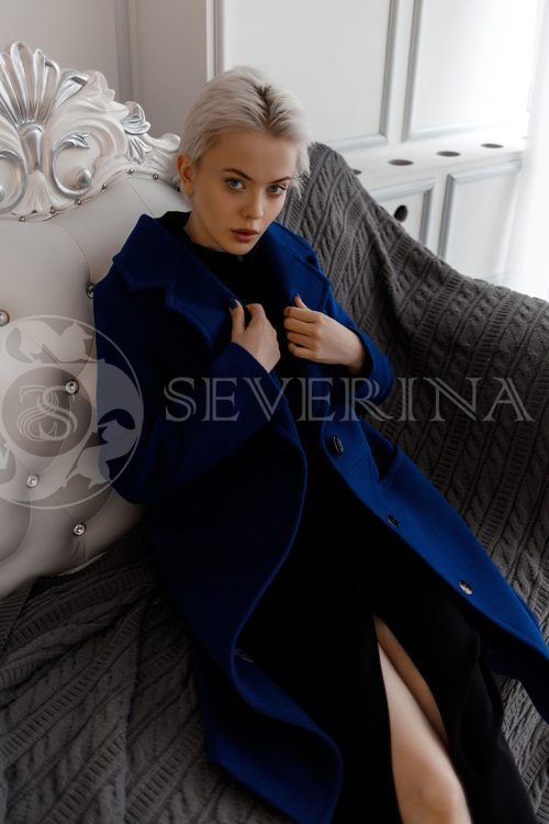 palto sinee 500x750 - пальто классическое синего цвета