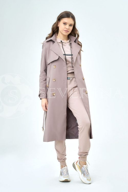 trench kofejno rozovyj 500x750 - пальто-рубашка из мягкой ткани цвета camel
