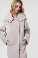 palto elochka bezhevoe 5 155x233 - Пальто оверсайз "в ёлочку" нежно-розового цвета П-076