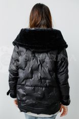 kurtka chernaja 2 155x233 - Куртка утепленная с отделкой кожей и экомехом М-8269