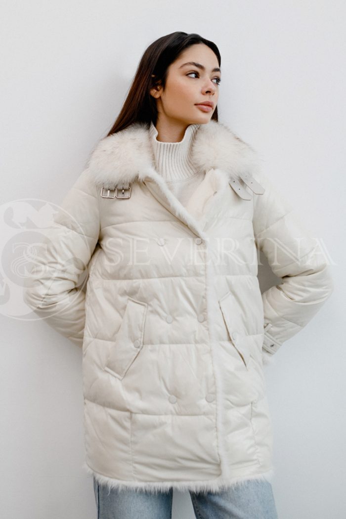 kurtka molochnaja 2 700x1050 - куртка утепленная с отделкой мехом норки и песца