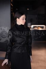 kosuha chjornaja 4 155x233 - Куртка "косуха" из экокожи чёрного цвета TH-0244