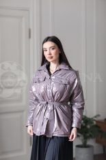 kurtka lavanda 1 155x233 - Куртка-рубашка из утепленной плащевки лаке ЯВ-100