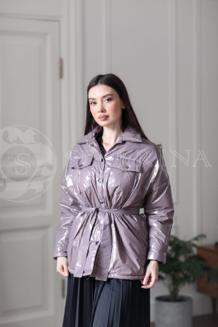 kurtka lavanda 1 700x1050 - Куртка-рубашка из утепленной плащевки лаке ЯВ-100