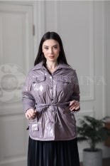 kurtka lavanda 3 155x233 - Куртка-рубашка из утепленной плащевки лаке ЯВ-100