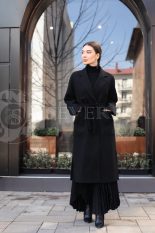 palto chjornoe 2 155x233 - Пальто классическое черного цвета TH-0325