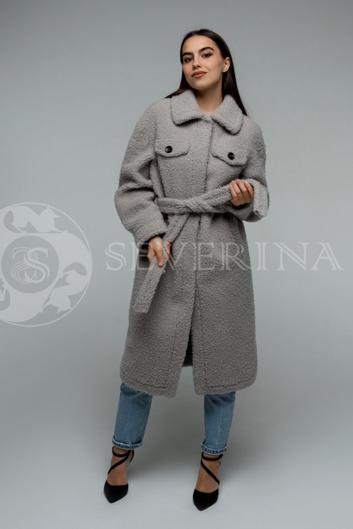 palto rubashka seroe jekomeh 3 700x1050 - Пальто-рубашка из экомеха серого цвета SM2145