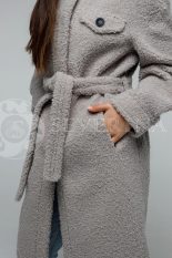 palto rubashka seroe jekomeh 4 155x233 - Пальто-рубашка из экомеха серого цвета SM2145