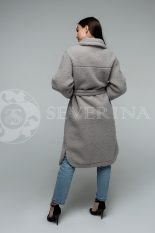 palto rubashka seroe jekomeh 5 155x233 - Пальто-рубашка из экомеха серого цвета SM2145