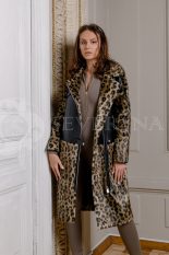 palto leopard jekomeh 1 155x233 - Пальто с леопардовым принтом комбинированное с экокожей СМ-546