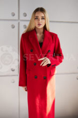 palto dvubortnoe krasnoe 5 155x233 - Пальто классическое двубортное красного цвета