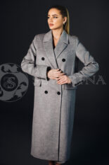 palto dvubortnoe seroe 5 155x233 - Пальто классическое двубортное серого цвета